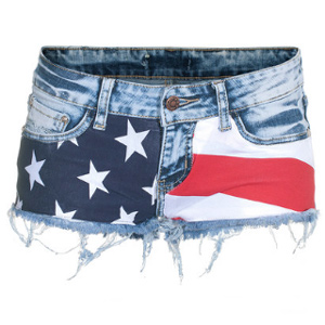 Lpfp Studs Blue Studded Denim Shorts - shorts | shortebi | შორტები