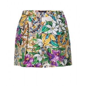 Dolce & Gabbana Floral Print Silk Shorts - shorts | shortebi | შორტები