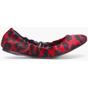 JIL SANDER Red Leopard Flats - Women's Ballet Flat