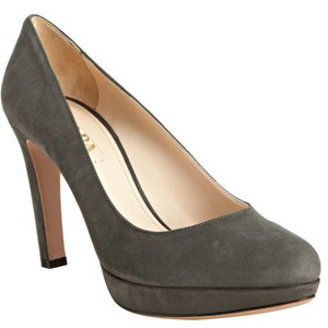 Prada Anthracite Suede Platform Pumps - Women's Platform Pumps | Platformebi | პლატფორმები