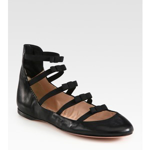 Nina Ricci Leather Bow Ballet Flats - Women's Ballet Flat