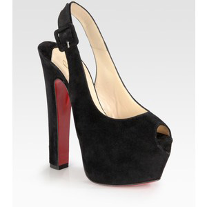 Christian Louboutin Tartarina Suede Slingback Platform Pumps - Women's Platform Pumps | Platformebi | პლატფორმები
