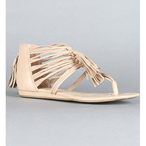 DV by Dolce Vita The Ilana Sandal in Nude Stella - Women's Flat Sandals | Sandalebi | სანდალები