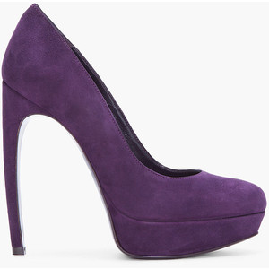 Alexander Mcqueen Purple Suede Pumps - Women's Platform Pumps | Platformebi | პლატფორმები