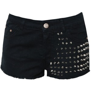 Glamorous Studded Denim Shorts - shorts | shortebi | შორტები