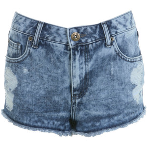 Distressed Effect High Waist Shorts - shorts | shortebi | შორტები