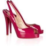 Christian Louboutin ไม่มีPrivé 120 สิทธิบัตรหนังปั๊ม slingback - ผู้หญิงปั๊มแพลตฟอร์ม รองเท้า 