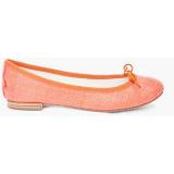 REPETTO Orange Silk Ballerina Flats - Women's Ballet Flat Shoes | Baletkebi | ბალეტკები 