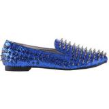 Rivets Blue Flat Shoes - Women's Ballet Flat Shoes | Baletkebi | ბალეტკები 