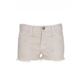 Current Elliott Washed Beige And Grey Printed Stars Denim Short - shorts