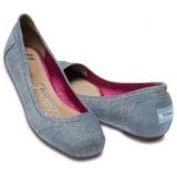 TOMS Katia Chambray Ballet Flats - Women's Ballet Flat Shoes 