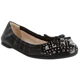 Prada Black Leather Studded Ballet Flats - Women's Ballet Flat Shoes | Baletkebi | ბალეტკები 