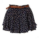 Hofn Style Double Chiffon Dark-navy Shorts - shorts