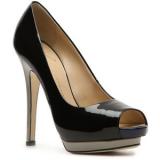 Giuseppe Zanotti Color Block Peep Toe Pump - Black/Slate Grey/Navy Blue - Women's Platform Pumps | Platformebi | პლატფორმები 