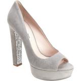 Miu Miu Glitter Embellished Peep Toe Pump - Women's Platform Pumps | Platformebi | პლატფორმები 