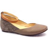 Suede Ankle Strap Ballet - Women's Ballet Flat Shoes | Baletkebi | ბალეტკები 