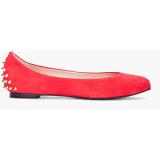 Red Studded Pointy Flats - Women's Ballet Flat Shoes | Baletkebi | ბალეტკები 