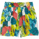 Alice + Olivia Sunflower-print silk-blend shorts - shorts | შორტები | shortebi 