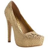 Prada Metallic Gold - Women's Platform Pumps | Platformebi | პლატფორმები 