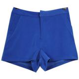 High-waist Vintage Candy Color Cotton Shorts Blue - shorts | შორტები | shortebi 