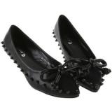 Point Toes Black Flat Shoes - Women's Ballet Flat Shoes | Baletkebi | ბალეტკები 