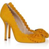 Oscar de la Renta Scalloped suede pumps - Women's Platform Pumps | Platformebi | პლატფორმები 
