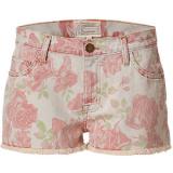 CURRENT ELLIOTT Red Rose Print Boyfriend Short - shorts