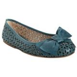 Prada Azzurro Leather  - Women's Ballet Flat Shoes | Baletkebi | ბალეტკები 