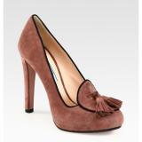 Prada Suede Tassel Platform  - Women's Platform Pumps | Platformebi | პლატფორმები 