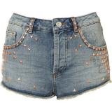 Petite Studded Denim Hotpants - shorts