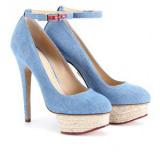 Charlotte Olympia Dolores Denim Detailed Espadrille Pumps - Women's Platform Pumps | Platformebi | პლატფორმები 