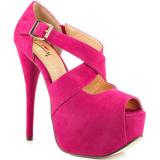 Luichiny Wide Eyed - Fuchsia - Women's Platform Pumps | Platformebi | პლატფორმები 