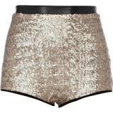 River Island Gold Sequin Knicker Shorts - shorts