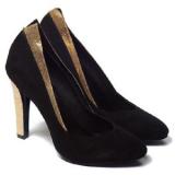 Darling Heels - Black Suede - Women's Platform Pumps | Platformebi | პლატფორმები 