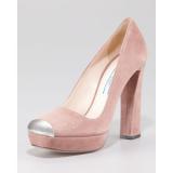 Prada Suede Square - Women's Platform Pumps | Platformebi | პლატფორმები 