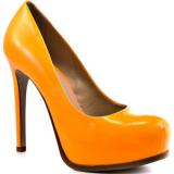 Kelsi Dagger Linzy - Orange Neon Pat - Women's Platform Pumps | Platformebi | პლატფორმები 