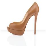 150mm Peep Toe Platform pump Brown - Women's Platform Pumps | Platformebi | პლატფორმები 