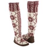 Muk Luks  Women's Ava Slipper Boot   Chianti/Vanilla - Womens Boots 