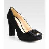 Prada Suede Platform  - Women's Platform Pumps | Platformebi | პლატფორმები 