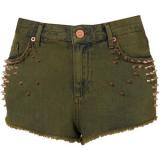 Petite Studded Denim Hotpants - shorts | შორტები | shortebi 