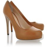 DOLCE & GABBANA Caramello Decollette Bufalo Leather Pumps - Women's Platform Pumps | Platformebi | პლატფორმები 