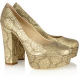 Stella McCartney Metallic brocade platform pumps - Women's Platform Pumps | Platformebi | პლატფორმები 