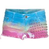 Lpfp Rainbow Studs Tie - Dyed Denim Shorts - shorts | შორტები | shortebi 