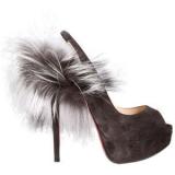 CHRISTIAN LOUBOUTIN Lady Fur 150 Shoes - Women's Platform Pumps | Platformebi | პლატფორმები 