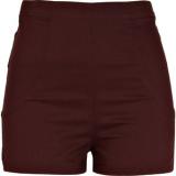 River Island Dark Red High Waisted Shorts - shorts | შორტები | shortebi 