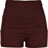 River Island Dark Red High Waisted Shorts - shorts | შორტები | shortebi 