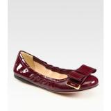 Prada Patent Leather Bow Ballet Flats - Women's Ballet Flat Shoes | Baletkebi | ბალეტკები 