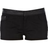 River Island Black Pu Mix Shorts - shorts | შორტები | shortebi 
