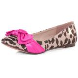 Black leopard print flat shoe - Women's Ballet Flat Shoes | Baletkebi | ბალეტკები 