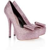 Dolce & Gabbana Crystal-embellished ปั๊มซาติน - ผู้หญิงปั๊มแพลตฟอร์ม รองเท้า 